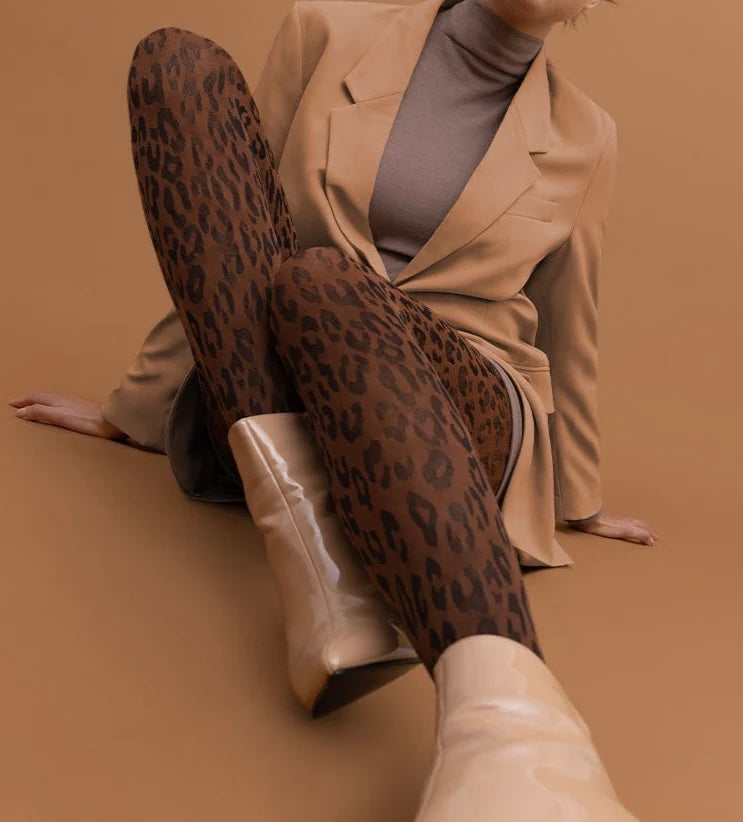 design pantyhose leopard