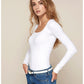 Casual Style Basic Shirt Wide Square Neck
