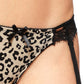 Animal Print Panty with Garters - Lace