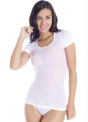 Second Skin T Shirt See Through Nylon Tight Fit white